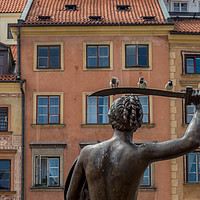 Buy canvas prints of Sparrows on a Sword, Warsaw, Poland by Mark Llewellyn