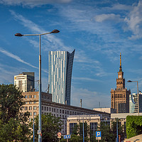 Buy canvas prints of Old and New, Warsaw, Poland by Mark Llewellyn