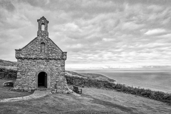 St Nons Retreat Chapel, Pembrokeshire, Wales, UK Picture Board by Mark Llewellyn