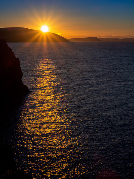 Ceibwr Sunset, Pembrokeshire, Wales, UK Picture Board by Mark Llewellyn