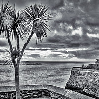 Buy canvas prints of Storm Clouds over Aberdovey, Wales, UK by Mark Llewellyn