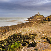 Buy canvas prints of Mumbles Lighthouse, Swansea, Wales, UK by Mark Llewellyn