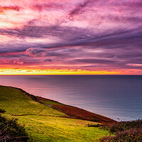 Buy canvas prints of Aberaeron Sunset, Ceredigion, Wales, UK by Mark Llewellyn