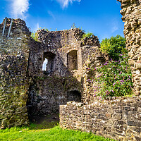 Buy canvas prints of Castle Ruins, Narberth, Pembrokeshire, Wales, UK  by Mark Llewellyn