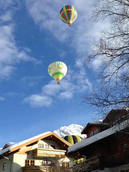 Hot Air Balloons, Filzmoos, Austria Picture Board by Mark Llewellyn