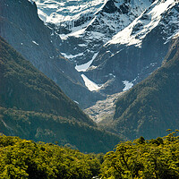 Buy canvas prints of Snow Topped Mountain, New Zealand by Mark Llewellyn