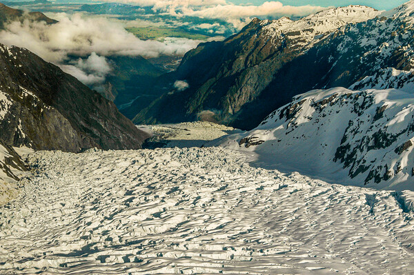 Winding Glacier, New Zealand Picture Board by Mark Llewellyn