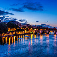 Buy canvas prints of River Seine Sunrise, Paris, France by Mark Llewellyn