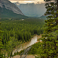 Buy canvas prints of Quiet River, Alberta, Canada by Mark Llewellyn