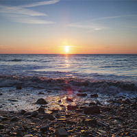 Buy canvas prints of Monks Haven Beach Sunrise by Simon West