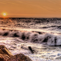 Buy canvas prints of Waves crashing on the rocks by Simon West