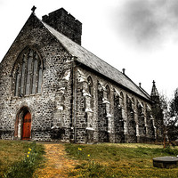Buy canvas prints of Narberth Church and Graveyard by Simon West