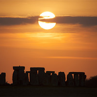 Buy canvas prints of Stonehenge Sunset by Simon West