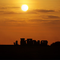 Buy canvas prints of Stonehenge Sunset by Simon West