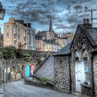 Buy canvas prints of Seamens Rooms Tenby Harbour by Simon West