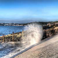 Buy canvas prints of Amroth Sea Spray by Simon West