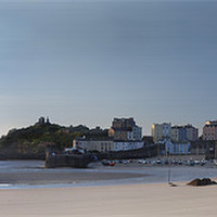 Buy canvas prints of Panoramic of Tenby by Simon West