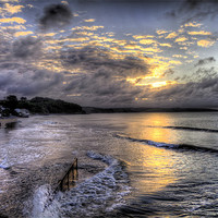 Buy canvas prints of Saundersfoot Beach by Simon West