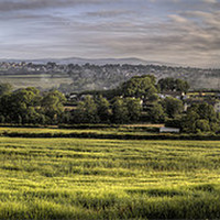 Buy canvas prints of Narbeth Panoramic by Simon West