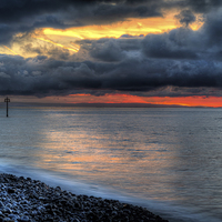 Buy canvas prints of Amroth beach by Simon West