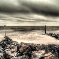Buy canvas prints of Amroth beach by Simon West