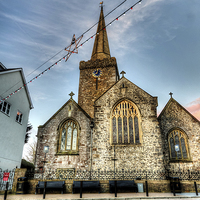 Buy canvas prints of Saint Marys Church Tenby by Simon West