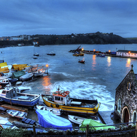 Buy canvas prints of Tenby Harbour High Tide by Simon West