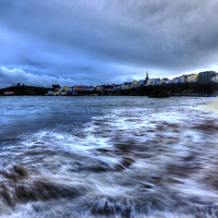 Buy canvas prints of Tenby High Tide by Simon West