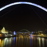 Buy canvas prints of Newcastle Upon Tyne at night by Simon West