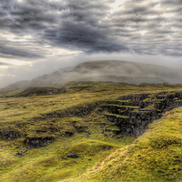 Buy canvas prints of Misty Brecon Beacons by Simon West