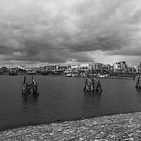 Buy canvas prints of Cardiff Bay Panoramic by Simon West