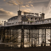 Buy canvas prints of  Brighton Palace Pier Panoramic by Simon West