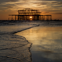 Buy canvas prints of  Brighton West Pier by Simon West