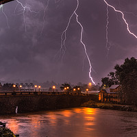 Buy canvas prints of Lightning Storm over Maidenhead by Simon West
