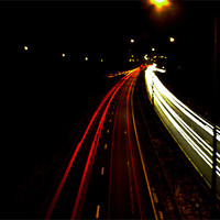 Buy canvas prints of m6 by night by darren  carter