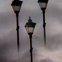 Buy canvas prints of victorian street lamp london by darren  carter