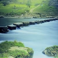 Buy canvas prints of stepping stones by darren  carter