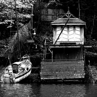 Buy canvas prints of old boat house on rudyard lake in northstaffordshi by darren  carter