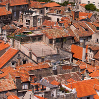Buy canvas prints of Rooftops in Spilt, Croatia by Adam Clarkson