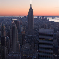 Buy canvas prints of Empire State at dusk by Adam Clarkson