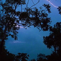Buy canvas prints of Lightning Strikes by Barry Newman
