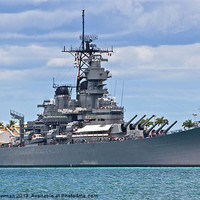 Buy canvas prints of USS Missouri, Pearl Harbour by Barry Newman