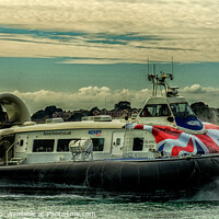Buy canvas prints of Passenger hovercraft ferry returning to Portsmouth  by Richard Smith