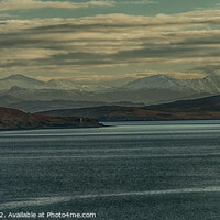 Buy canvas prints of A view across the sea of distant snow covered hills. by Richard Smith