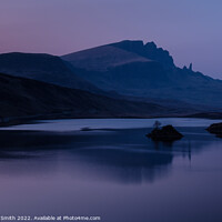 Buy canvas prints of The Storr after sunset reflected in Loch Fada by Richard Smith