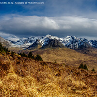 Buy canvas prints of The Black Cuillin Mountain Range in March by Richard Smith