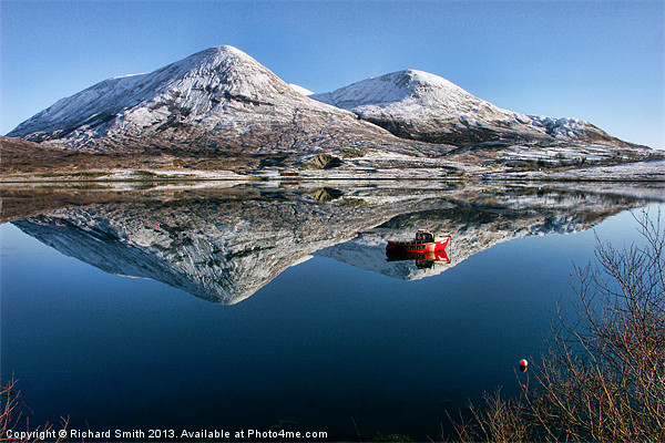 Loch Scavaig winter reflections Framed Mounted Print by Richard Smith
