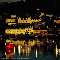 Buy canvas prints of First sunlight hits Portree by Richard Smith