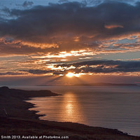 Buy canvas prints of Setting sun over Small Isles by Richard Smith