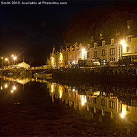 Buy canvas prints of Portree pier at night by Richard Smith